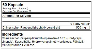 GN Cordyceps Sinensis Health Line - 60 Kapseln