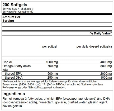 GN Triglyceride Omega 3 Sport Edition - 200 Softgels