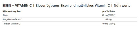 ProFuel EISEN  nat. Vitamin C 180 Tab.