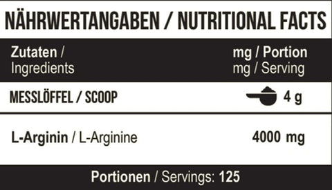 MST - Arginine RAW 500g