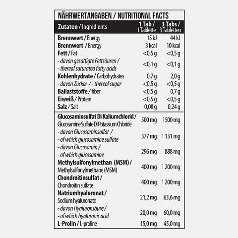 MST - Glucosamine Chondroitine MSM  HYALURON - 90 Tabletten