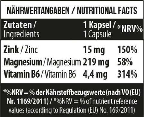 MST - Zinc  Magnesium  B6 60 vegane Caps