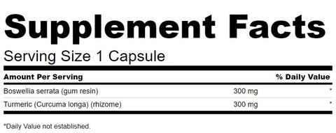 Swanson Boswellia & Curcumin 60 Kaps.