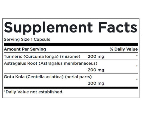 Swanson Tumeric / Astragalus / Gotu Kola - 60 Kapseln