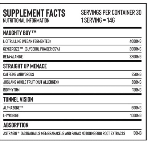 Naughty Boy NB Menace Pre-Workout 435g