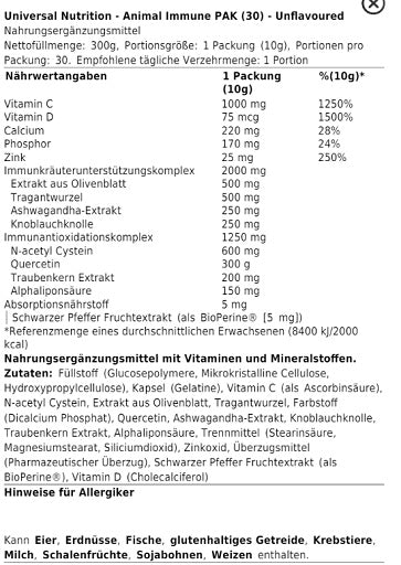 Animal Immune Pak - 30 Packs