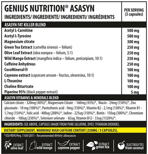 Genius Nutrition Asasyn 180 Kapseln