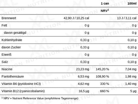 XXL Nutrition Energize! Sugar free Drink (6x330ml)