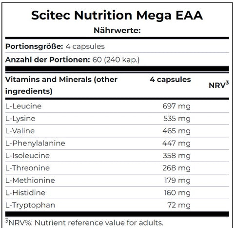 Scitec Mega EAA 240 Kapseln