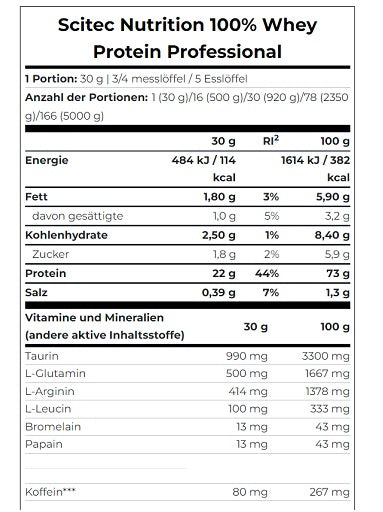 Scitec 100% Whey Protein Professional 500g LACTOSEFREE