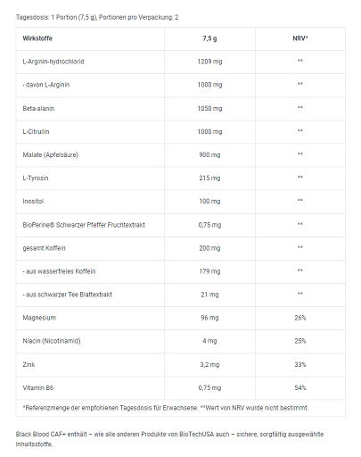 BioTech Black Blood CAF 300g