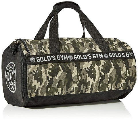 Golds Gym Camo Barrel Bag