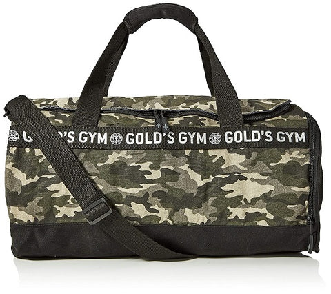 Golds Gym Camo Barrel Bag