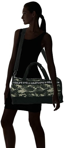 Golds Gym Camo Barrel Bag