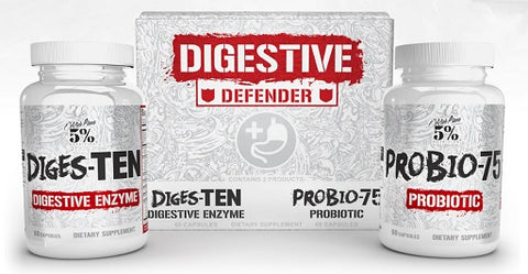 Rich Piana 5% Nutrition DIGESTIVE DEFENDER - 1x Diges-Ten 60 Kapseln & 1x Probio-75 60 Kapseln