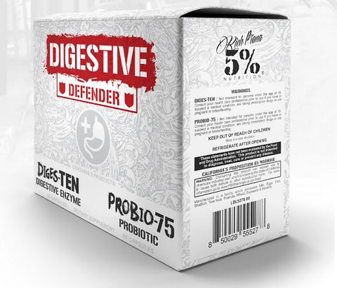 Rich Piana 5% Nutrition DIGESTIVE DEFENDER - 1x Diges-Ten 60 Kapseln & 1x Probio-75 60 Kapseln