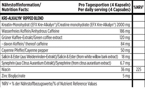 EFX Kre-Alkalyn Ripped Kapsel 120 Kapseln